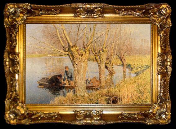 framed  Emile Claus Bringing in the Nets, ta009-2
